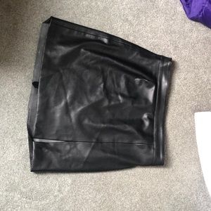 Medium Zara black faux leather skirt.